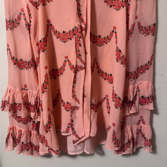 Nikasha by Anthropologie pink ruffle edge blouse Size Small - Picture 8 of 12